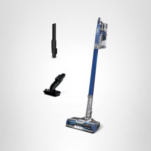 Shark Cordless Vacuum Cleaner with HEPA Filter, Lightweight, Portable, Rechargeable, Powerful Pet Hair Pickup, Removable Handheld, Crevice Tool, Dusting Brush, 50-min Runtime, Blue, IZ363HT