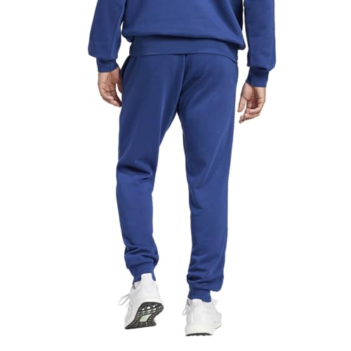 Adidas Mens Essentials Feel Cozy Fleece Sportswear Pants, Dark Blue/White, X-Large