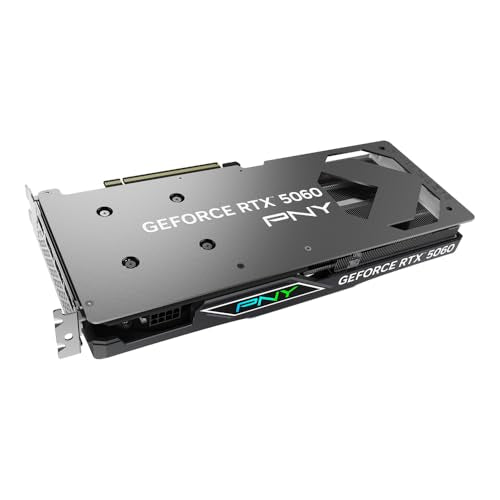 PNY NVIDIA GeForce RTX™ 5060 Epic-X™ ARGB OC Triple Fan, Graphics Card (8GB GDDR7, 128-bit, SFF-Ready, PCIe® 5.0, HDMI®/DP 2.1, 2-Slot, NVIDIA Blackwell Architecture, DLSS 4)
