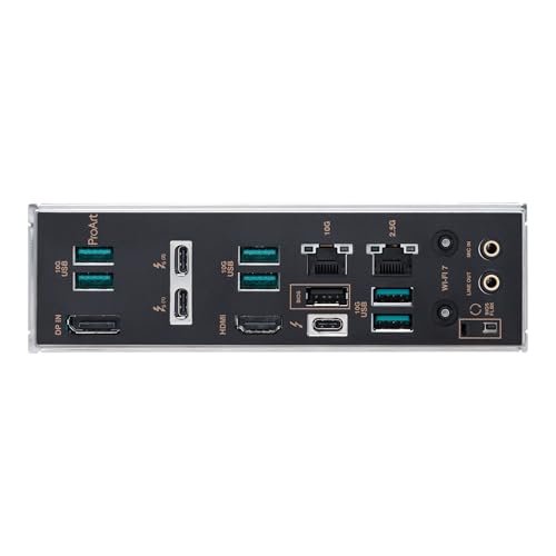 ASUS ProArt Z890-CREATOR WIFI Z890 LGA 1851 ATX Motherboard, Intel® Core™ Ultra Processor Series 2 Ready, 16+2+1+2 stages, PCIe® 5.0, DDR5, Thunderbolt™ 5 Type-C®, 10+2.5 Gb LAN, WiFi 7, 5x M.2, AI OC