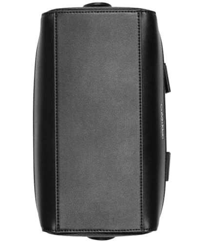 Calvin Klein Jett Top Zip Satchel, Black/Silver, One Size