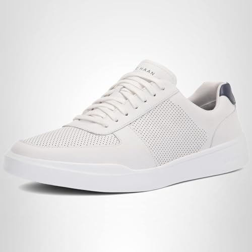 Cole HAAN Mens Grand Crosscourt Modern Perforated Sneaker, Optic White/Peacoat, 11-M US