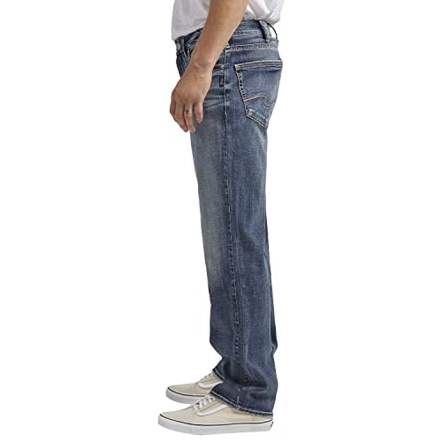 Silver Jeans Co. Men's Grayson Classic Fit Straight Leg Jeans, Dark Wash SDK312, 40W x 32L