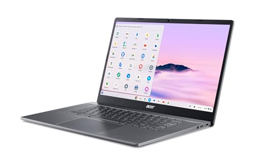 acer Chromebook Plus 515 Laptop with Google AI – 15.6" Full HD 1920 x 1080 IPS Touch Display | Intel Core i3-1305U | 8GB LPDDR5X | 256GB SSD | Wi-Fi 6E | FHD Camera | Chrome OS | CB515-2HT-33M4