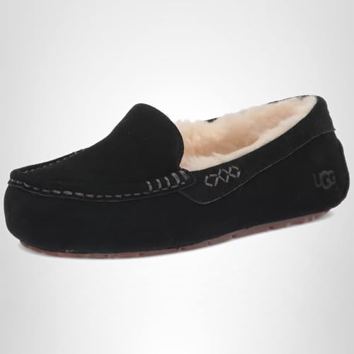 UGG Women's Ansley Slipper, Black, 08