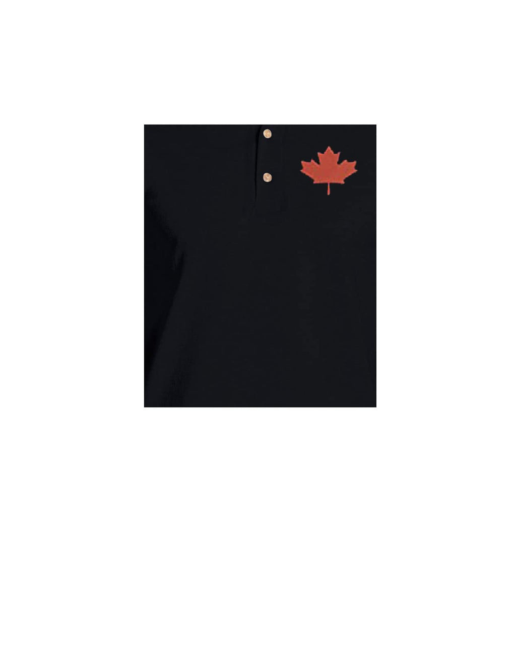 ALLNTRENDS Men's Polo T Shirt Embroidery Canada Flag Embroidered Canadian Tee (XL, White)