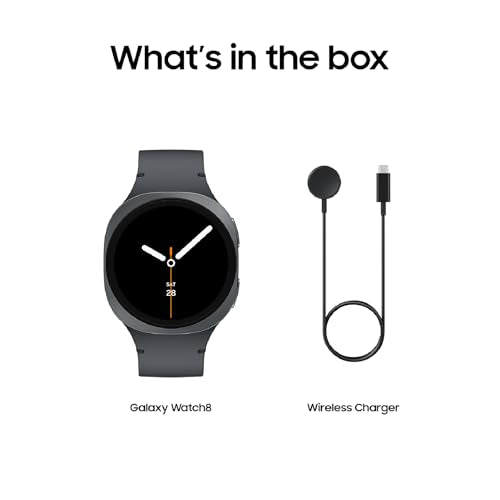 Samsung Galaxy Watch 8 (2025) 40mm Bluetooth Smartwatch, Cushion Design, Fitness Tracker, Sleep Coaching, Running Coach, Energy Score, Heart Rate Tracking, Graphite [US Version, 2 Yr Warranty]