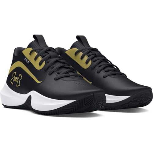 Under Armour Unisex Lockdown 7, (001) Black/Black/Metallic Gold, 12, US