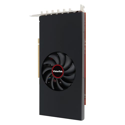 VisionTek AMD Radeon RX 580 8GB GDDR5 Single Slot Video Graphics Card for PC 256-Bit DirectX 12, 75W Bus Power, PCI Express X16 3.0, 6 mini DisplayPort