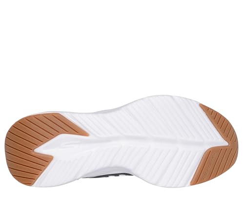 Skechers Men's Contour Foam Cozy Fit Hands Free Slip-in Sneaker,White/Taupe,7.5 Wide