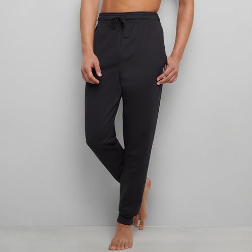 Hanes Men's Jogger Sweatpant with Pockets, Black, Small