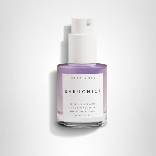 HERBIVORE Bakuchiol Retinol Alternative Face Serum REGULAR STRENGTH - Bakuchiol + Peptides, Smooths Skin, Reduces Fine Lines & Wrinkles, Plant-based, Vegan, Cruelty-free, 30mL / 1 oz
