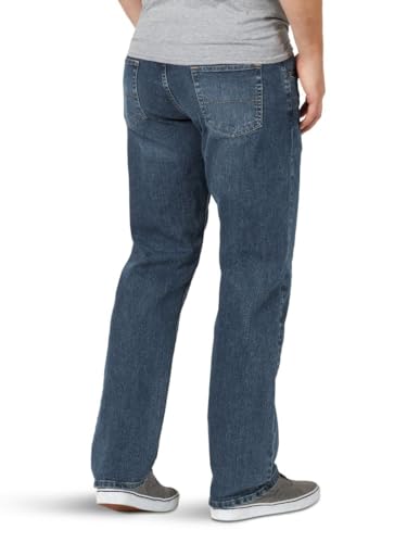 Wrangler Authentics Men's Comfort Flex Waist Relaxed Fit Jean, Smoke, 42W X 34L