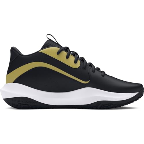 Under Armour Unisex Lockdown 7, (001) Black/Black/Metallic Gold, 12, US