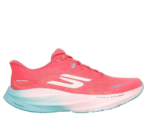 Skechers Women's Aero Spark Running Shoe, Coral, 8.5