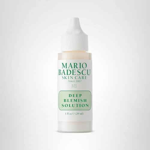 Mario Badescu Deep Blemish Solution, Spot Treatment for Face with Potent Zinc Oxide, Niacinamide and B Vitamins Overnight Treatment Serum that Targets Large Blemishes Under the Skin 1 Fl Oz.