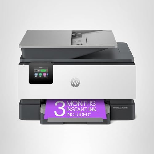 HP OfficeJet Pro 9125e Wireless All-in-One Color Inkjet Printer, Print, scan, copy, fax, ADF, Duplex printing best-for-office, 3 month Instant Ink trial included, AI-enabled (403X0A)