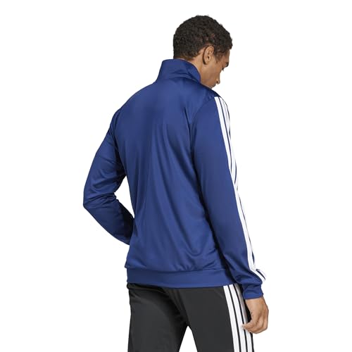 adidas Men's 3-Stripes Tricot Regular Sportswear Track Top, Dark Blue, Medium/Tall