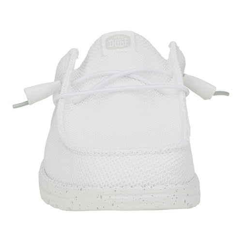 HEYDUDE Wally Slip Stretch Sox, Mens Shoes, Men's Slip-on Loafers, Comfortable & Light-Weight White