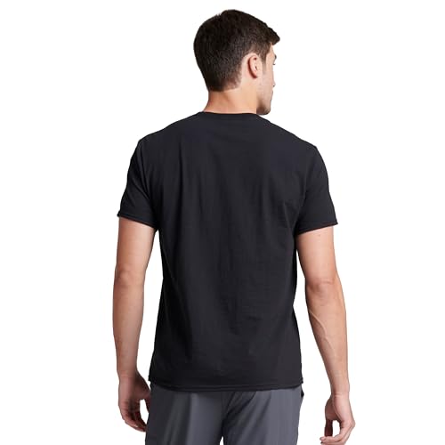 Russell Athletic Mens Cotton Performance Short Sleeve T-Shirt T Shirt, Black, Small-X-Large US