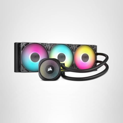 CORSAIR Nautilus 360 RS ARGB Liquid CPU Cooler – 360mm AIO – Low-Noise – Direct Motherboard Connection – Daisy-Chain – Intel LGA 1851/1700, AMD AM5/AM4 – 3X RS120 ARGB Fans Included – Black