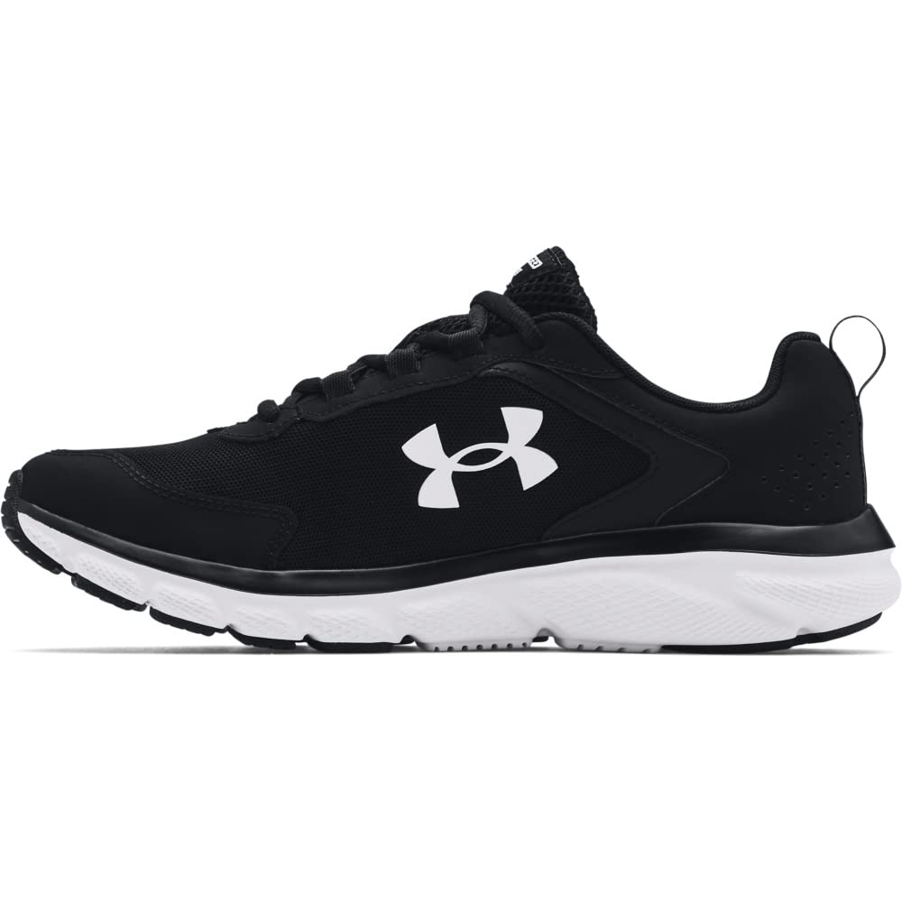 Under Armour Men's Charged Assert 9 Running Shoe, Black (001)/White, 9.5 M US