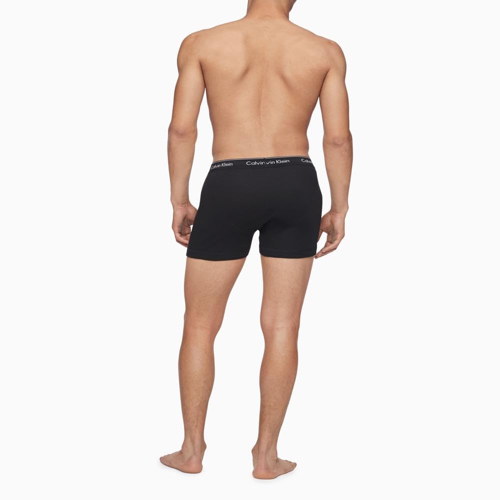 Calvin Klein Men's Cotton Classics 3-pack Boxer Brief, 3 Black, Medium