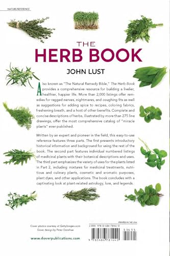 The Herb Book: The Most Complete Catalog of Herbs Ever Published (Dover Cookbooks)