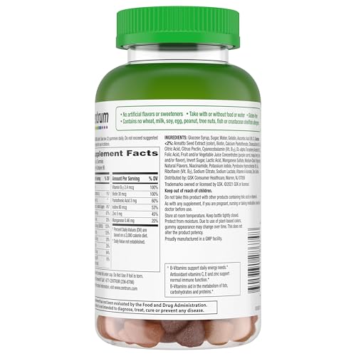 Centrum MultiGummies Gummy Multivitamin for Adults, Multivitamin/Multimineral Supplement with Vitamins D, B and E, Assorted Fruit Flavor - 18 Count