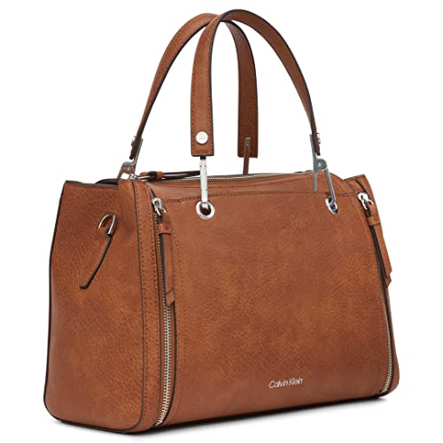 Calvin Klein Reyna Novelty Satchel, Caramel Mix