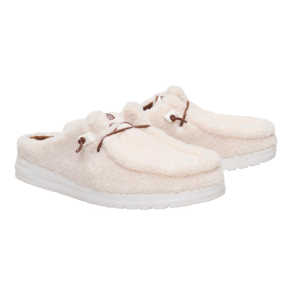 HEYDUDE Wendy Slip Sherpa Cocoa Wood Ash Size 8, Women’s Shoes, Slip-on Mules, Comfortable & Light-Weight