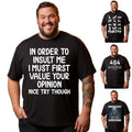 xtalline Big and Tall Men T Shirts Graphic Tee Shirt Casual Fashion Short Sleeve Plus Size T Shirt Tshirts for Men 4XL XXXXL XXXX 4X Large #20 Your Opinion T0 5DAR 120
