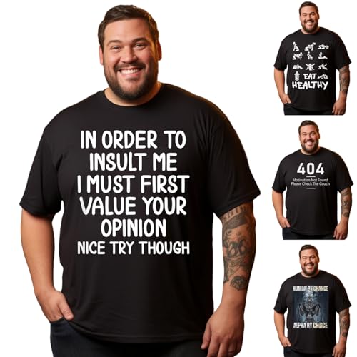 xtalline Big and Tall Men T Shirts Graphic Tee Shirt Casual Fashion Short Sleeve Plus Size T Shirt Tshirts for Men 4XL XXXXL XXXX 4X Large #20 Your Opinion T0 5DAR 120