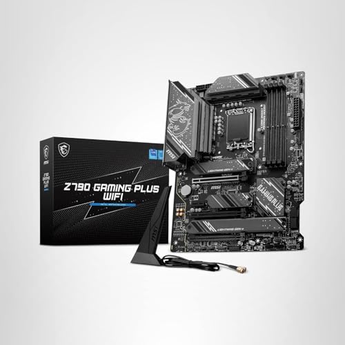 MSI Z790 Gaming Plus WiFi-AMZ Gaming Motherboard (Support 14th/13th/12th Gen Intel Processors, LGA 1700, DDR5, PCIe 5.0, M.2 Slots, 2.5Gbps LAN, USB 3.2 Gen2, Wi-Fi 6E, Bluetooth 5.3, ATX)
