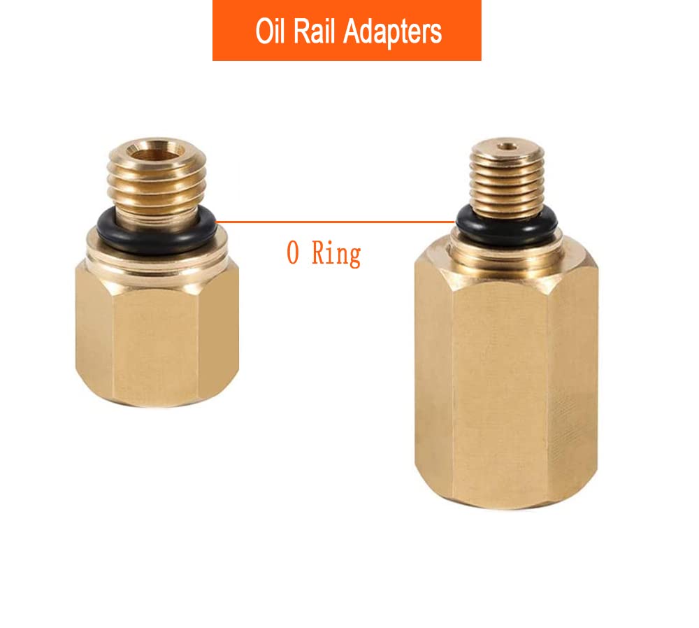 IVARKEY Oil Rail Adapters Leak Test Kit & IPR Valve Air Test Fitting Tool High Pressure Oil Pump Compatible with Ford 6.0L Powerstroke Diesel Engine (Fuel Rail)