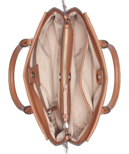 Calvin Klein Bianca Triple Compartment Satchel, Caramel, One Size