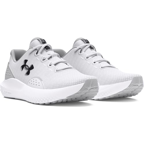 Under Armour Men's Charged Surge 4, (100) White/Halo Gray/Black, 11, US