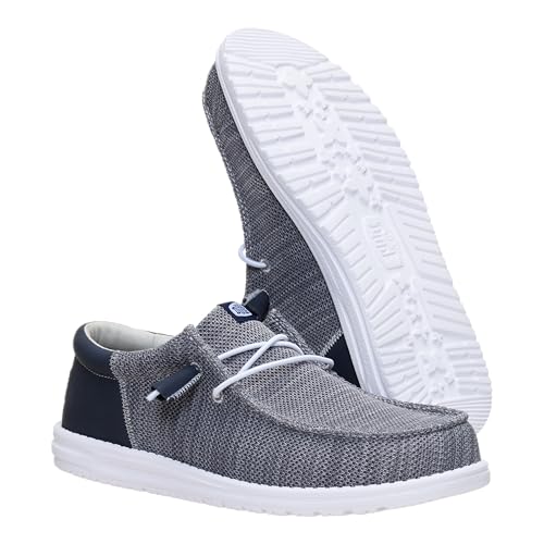 HEYDUDE Men's Wally Funk Craft Mesh Slip On Shoe, Grey Size 11 | Lightweight Casual Loafer