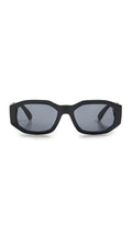 Versace VE 4361 GB1/87 Black Plastic Geometric Sunglasses Grey Lens