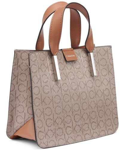 Calvin Klein Audrey Mini Bag Crossbody, Almond/Taupe/Caramel, One Size