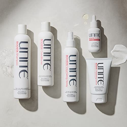 UNITE Hair – BOOSTA Volumizing Spray – Weightless, Body-Boosting Texture & Lift for Fine Hair – Adds Fullness, UV & Heat Protection, Paraben-Free, Vegan, 8 Fl Oz