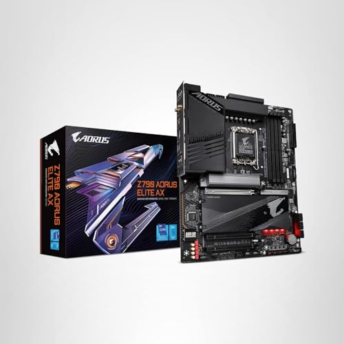 GIGABYTE Z790 AORUS Elite AX LGA 1700 ATX Motherboard, Support Intel Core 14th/13th/12th Gen, DDR5, 16+1+2 Power Phase, 4X M.2, PCIe 5.0, USB-C 3.2, WIFI6E, 2.5GbE, Q-Flash, EZ-Latch, RGB Fusion