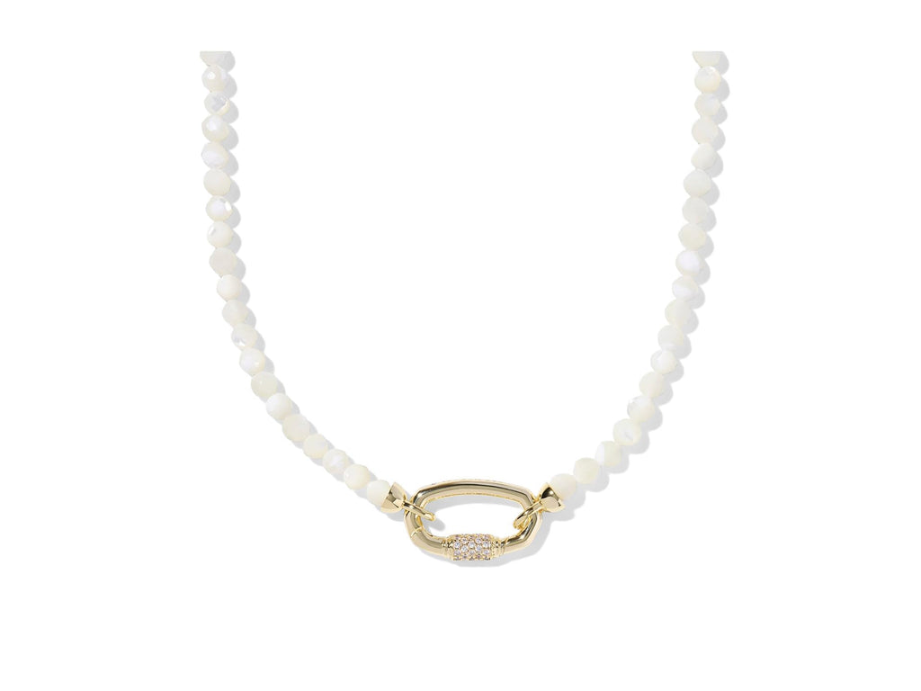 Kendra Scott, Women's, Emery Beaded Strand Necklace, Gold Ivory Mop, One Size