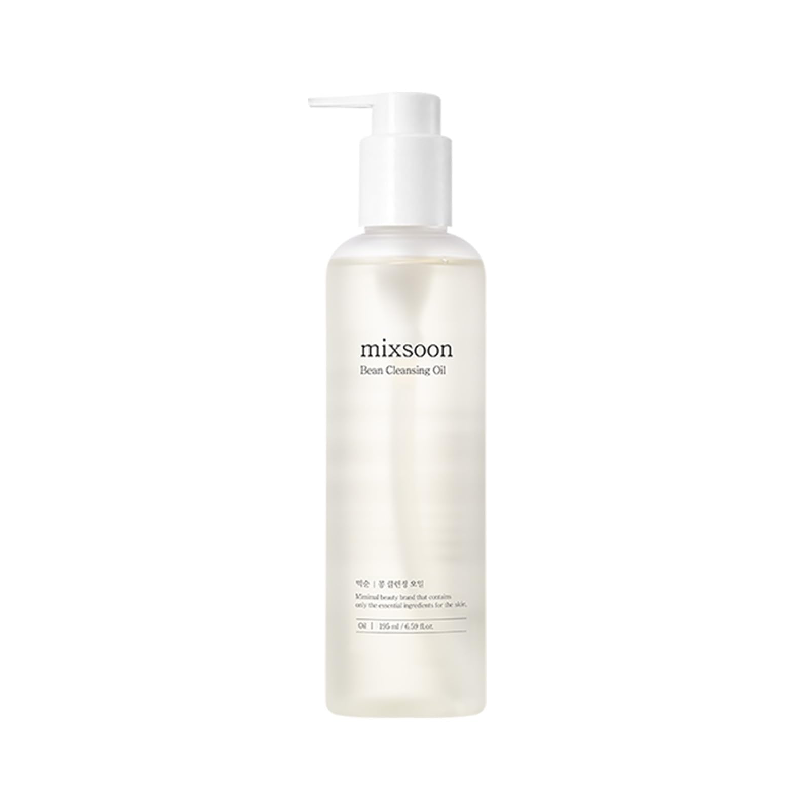mixsoon Bean Cleansing Oil - Lightweight Oil Deep Cleansing and Makeup Remover, Fermented Bean, Hydrating and Balancing for Smooth Skin 195ml / 6.59 fl.oz. Korean Glass Skin Care