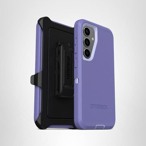 OtterBox Samsung Galaxy S24 Defender Series Case - MOUNATIN Majesty (Purple), Rugged & Durable, with Port Protection, Includes Holster Clip Kickstand