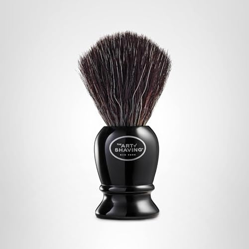 The Art of Shaving Original Shaving Brush - Pure Black – Features Premium Synthetic Fibers For a Rich, Foamy, Lather