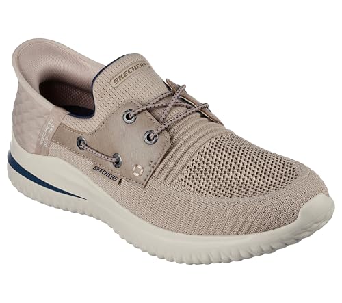 Skechers Men's Slip-ins: Delson 3.0-Roth Loafer, Taupe, 11 Wide
