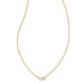 Kendra Scott Juliette 14k Gold-Plated Brass Necklace in White Crystal, Fashion Jewelry For Women