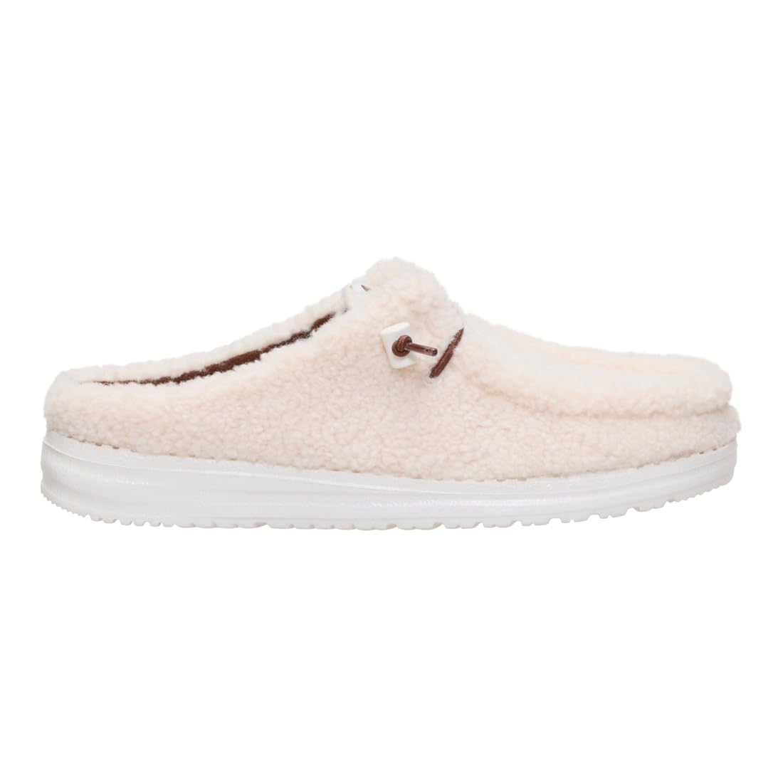 HEYDUDE Wendy Slip Sherpa Cocoa Wood Ash Size 8, Women’s Shoes, Slip-on Mules, Comfortable & Light-Weight