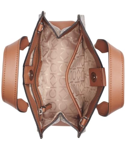 Calvin Klein Audrey Mini Bag Crossbody, Almond/Taupe/Caramel, One Size